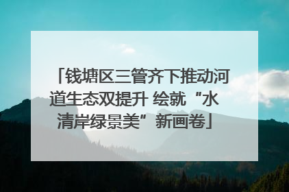 钱塘区三管齐下推动河道生态双提升 绘就“水清岸绿景美”新画卷