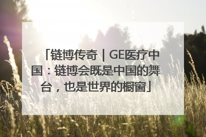 链博传奇｜GE医疗中国：链博会既是中国的舞台，也是世界的橱窗