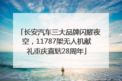 长安汽车三大品牌闪耀夜空，11787架无人机献礼重庆直辖28周年
