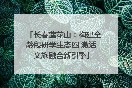 长春莲花山：构建全龄段研学生态圈 激活文旅融合新引擎