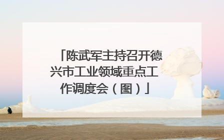陈武军主持召开德兴市工业领域重点工作调度会（图）
