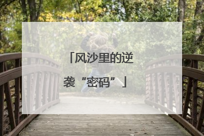 风沙里的逆袭“密码”