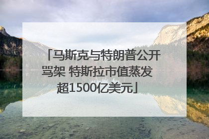 马斯克与特朗普公开骂架 特斯拉市值蒸发超1500亿美元