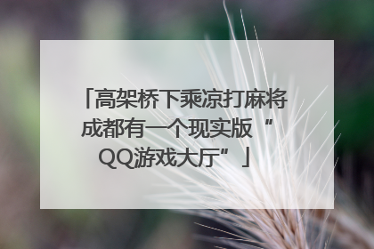 高架桥下乘凉打麻将 成都有一个现实版“QQ游戏大厅”