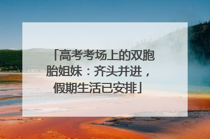 高考考场上的双胞胎姐妹：齐头并进，假期生活已安排