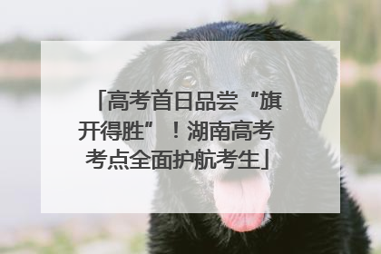 高考首日品尝“旗开得胜”！湖南高考考点全面护航考生
