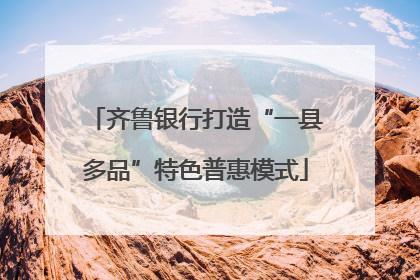 齐鲁银行打造“一县多品”特色普惠模式