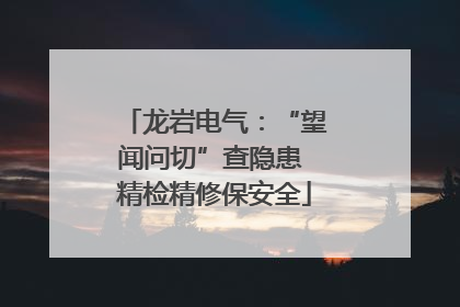 龙岩电气：“望闻问切”查隐患 精检精修保安全