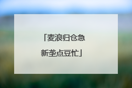 麦浪归仓急 新垄点豆忙