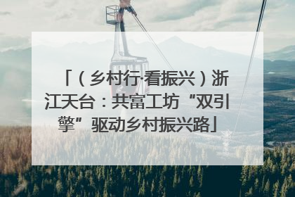 （乡村行·看振兴）浙江天台：共富工坊“双引擎”驱动乡村振兴路