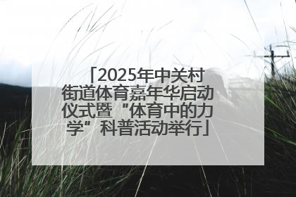 2025年中关村街道体育嘉年华启动仪式暨“体育中的力学”科普活动举行