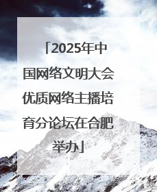 2025年中国网络文明大会优质网络主播培育分论坛在合肥举办