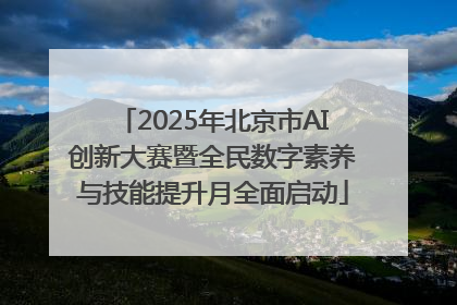 2025年北京市AI创新大赛暨全民数字素养与技能提升月全面启动