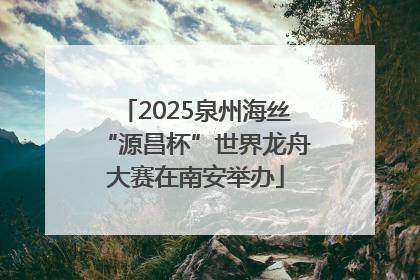 2025泉州海丝“源昌杯”世界龙舟大赛在南安举办