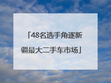 48名选手角逐新疆最大二手车市场