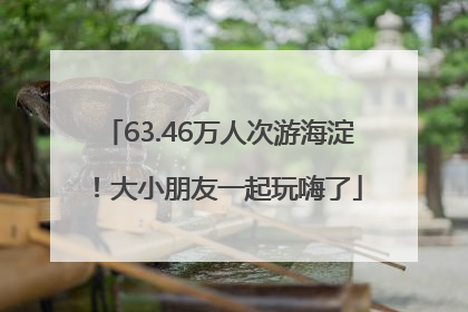 63.46万人次游海淀！大小朋友一起玩嗨了